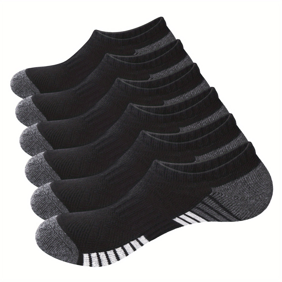 6 Pairs Striped Ankle Socks Soft & Lightweight Low Cut Sports Socks