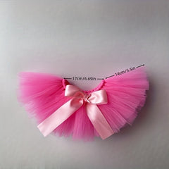 Hot Pink Tutu & Flower Headband Set for Newborns & Toddlers