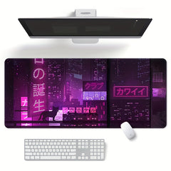 Cyberpunk Style Large E-sport Mouse Pad Non-slip Washable Rubber Material