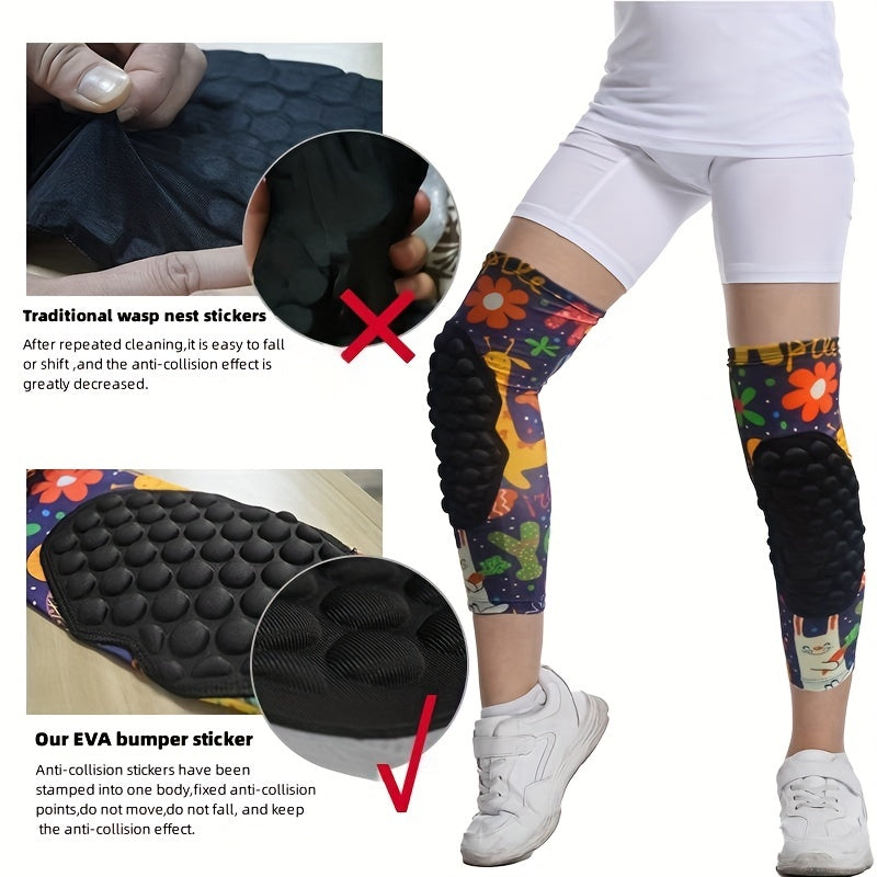 Universal Honeycomb Anti-collision Knee Pads for Outdoor Sports