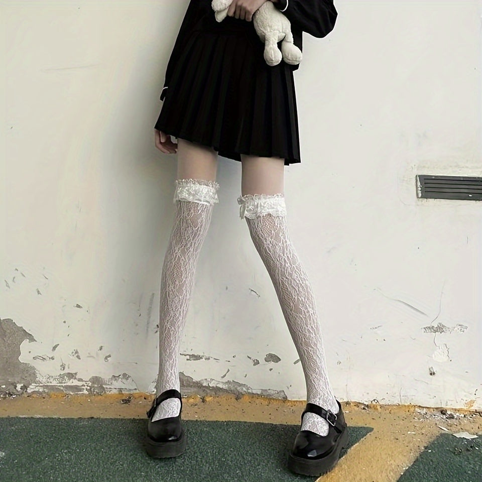 Lace Thigh High Socks Lolita Over The Knee Stockings