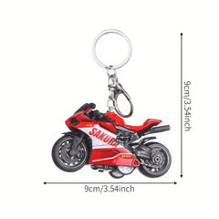 Mini Motorcycle Keychain Car Schoolbag Pendants