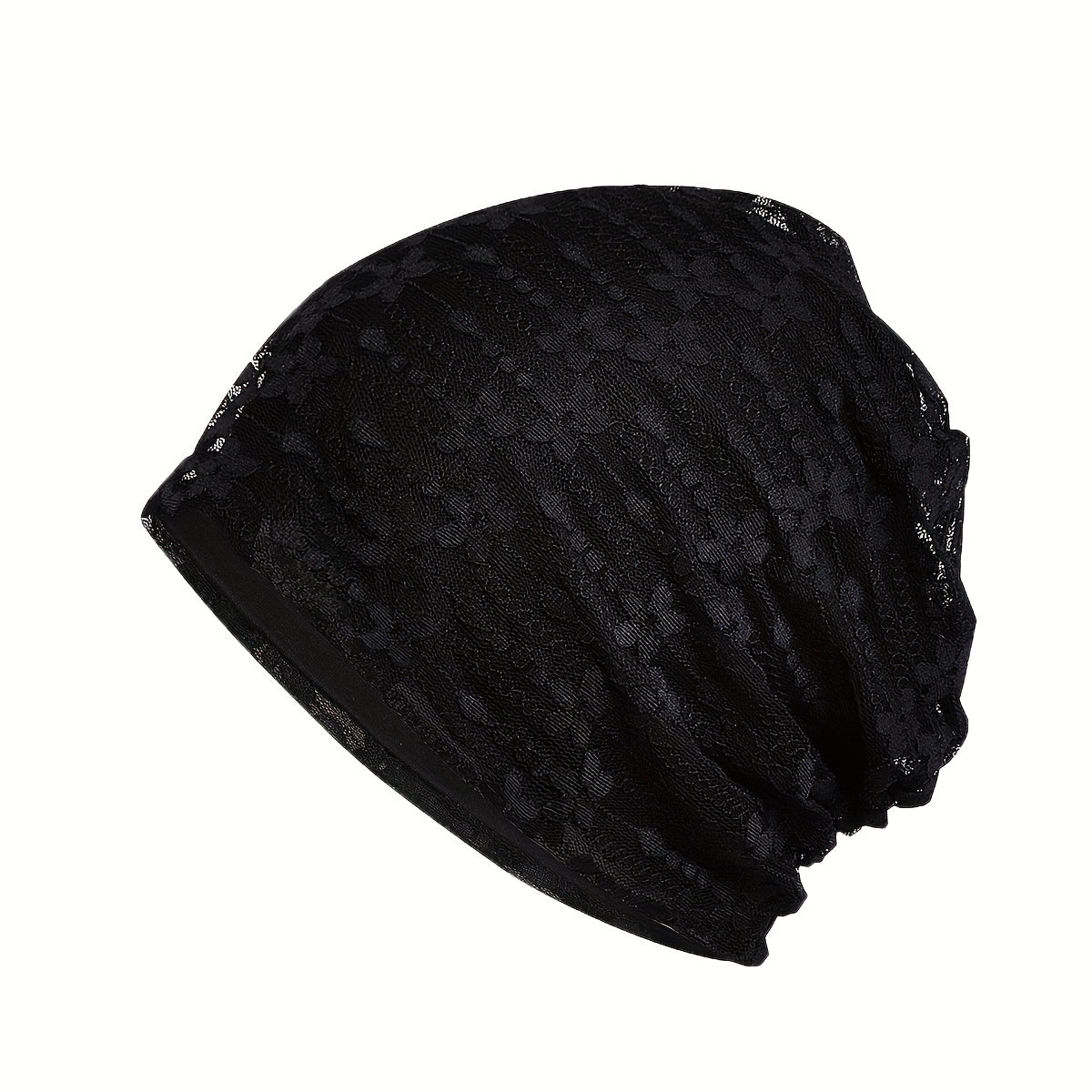 Lace Flower Embroidery Cotton Beanie Chemo Hats