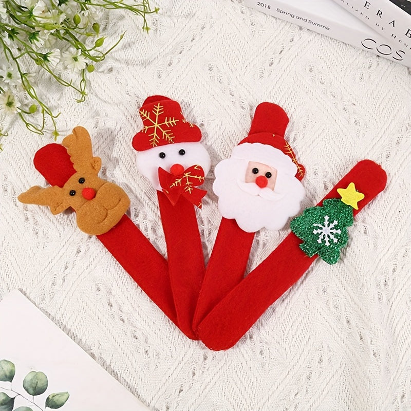 Christmas Bracelets Cartoon Plush Pop Circles - Set of 12pcs