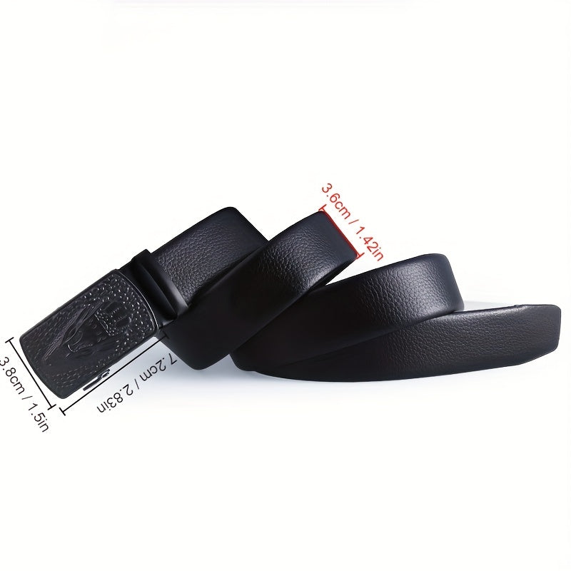 Men's PU Automatic Buckle Business Casual Belt