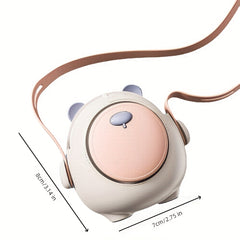 Summer Hanging Neck Fan Fat Bear Mute Cartoon Handheld Usb Mini Fan