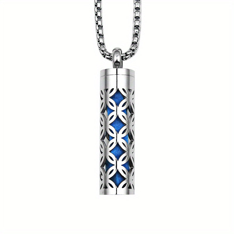 Aromatherapy Diffuser Necklace Stainless Steel Box Style