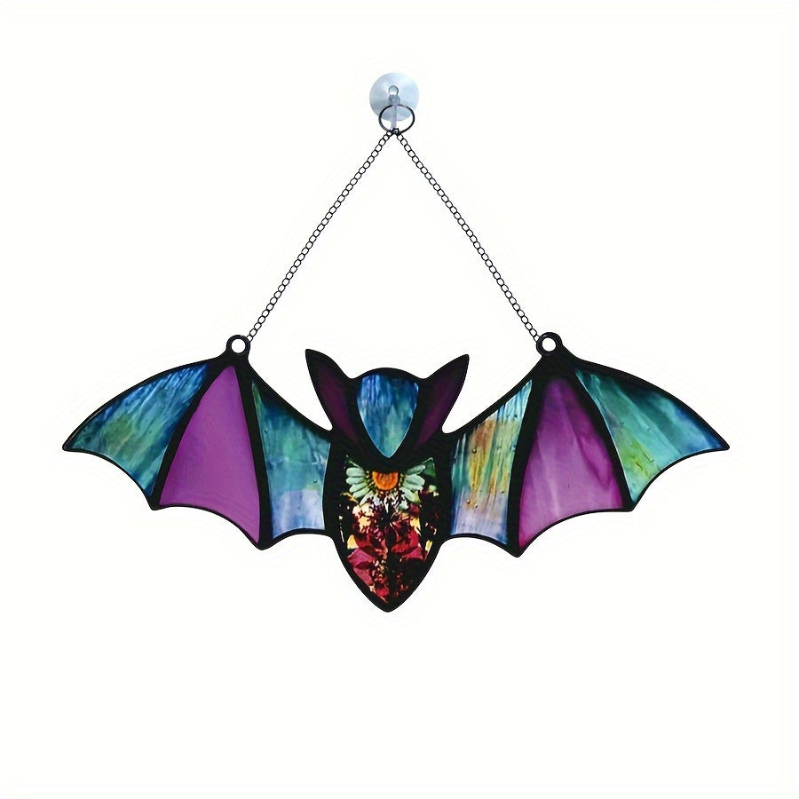 Acrylic Alien Bat Family Wall Decoration Halloween Party Supplies