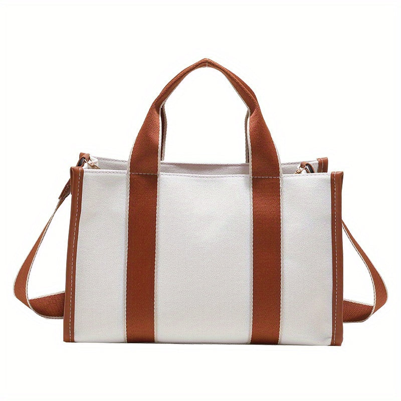 Large Capacity Crossbody Bag Canvas Zipper Messenger Shoulder Bag