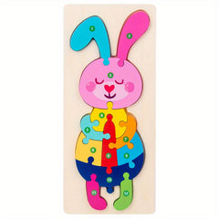 Wooden 3D Puzzles for Infants Age 1-3