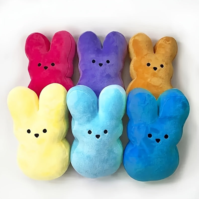 6in Peep Rabbit Plush Toy Easter Decoration Indoor Easter Basket Filled