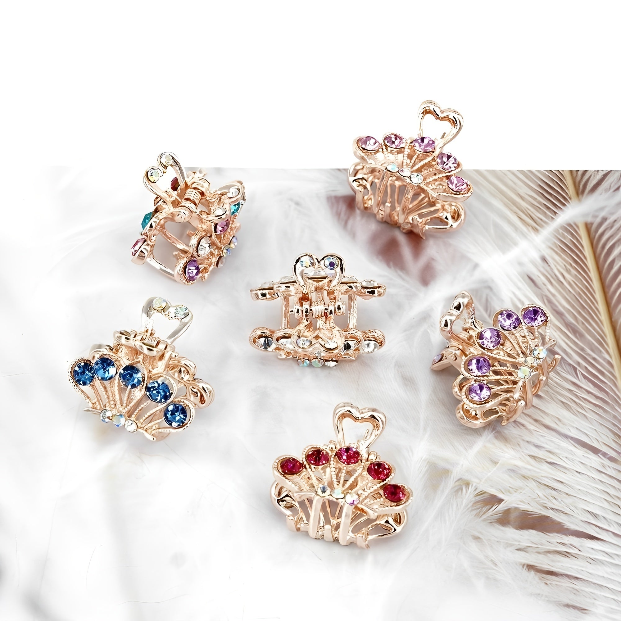 Mini Flower Butterfly Crown Hair Claw Jaw Clip Hairpin