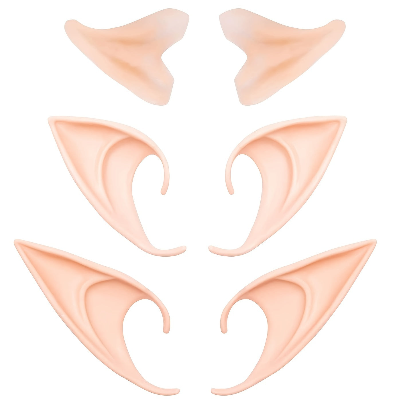 Fairy Pixie Elf Ears Soft Pointed Tips Costume Accessories for Party