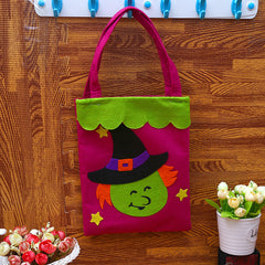 Halloween Print Tote Bag Trick Or Treat Candy Bag Reusable Storage Basket