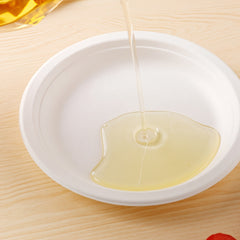 50pcs Sugarcane Round Plates for Family Dinners and Parties