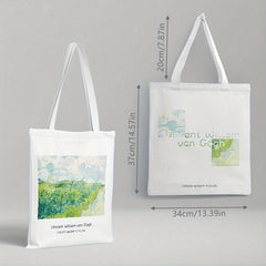 Classic Painting Printed Large Capacity Canvas Tote Bag