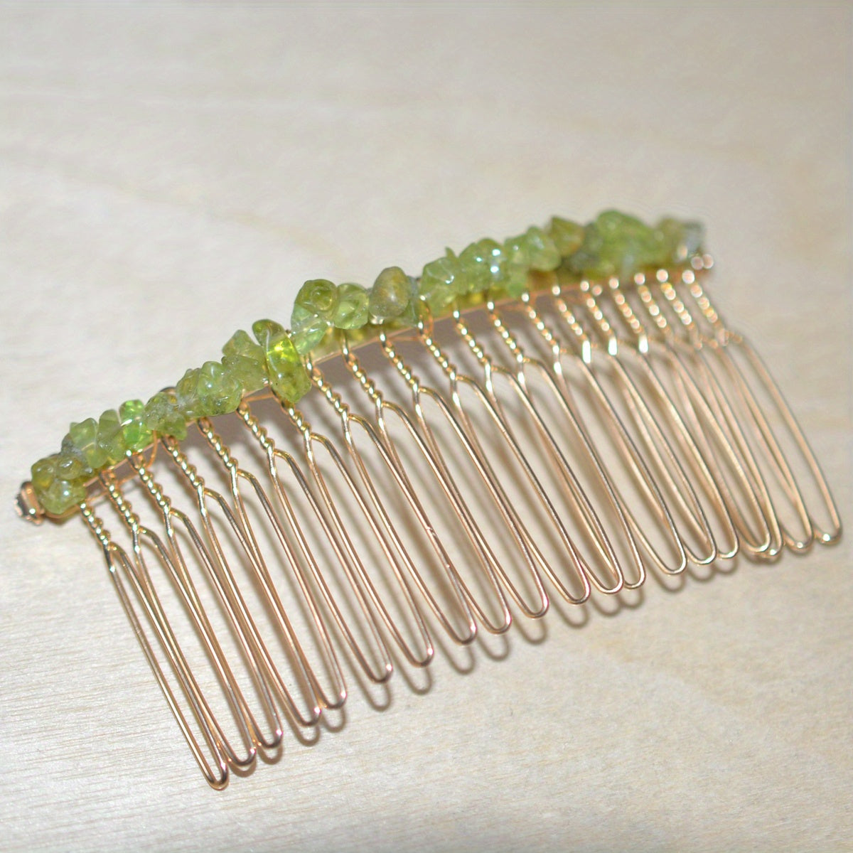 Natural Crystal Stone Hair Comb Amethyst Headwear Bride Hair Accessories