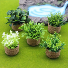 Miniature Green Plant Potted for DIY Home Decor