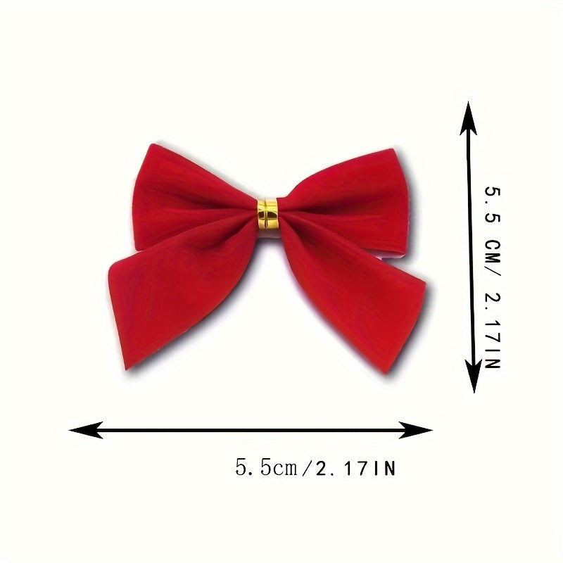 24pcs Small Bow Knot Christmas Tree Hanging Decor