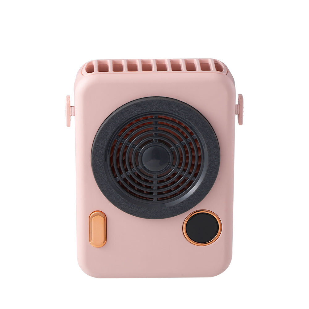 Portable Neck Camera Fan with Digital Display