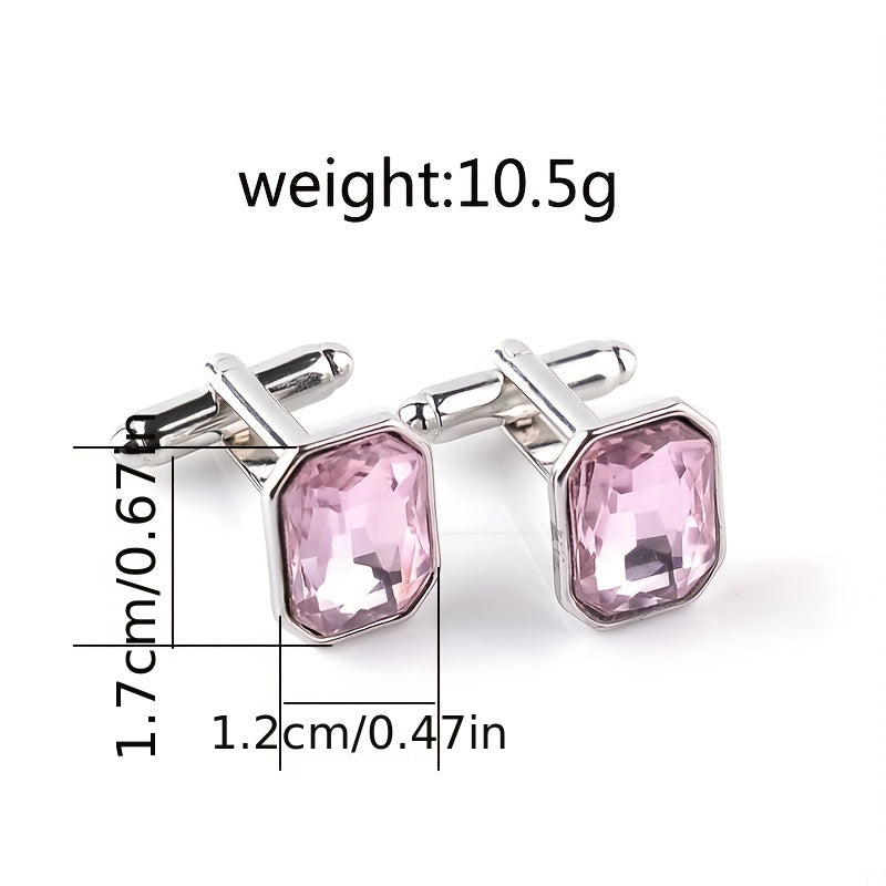 Rhinestone Cufflinks Suit Button Shirt Studs