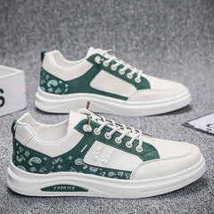 Men's Graffiti Print Skate Shoes - Wear Resistant Non Slip Casual Shoes