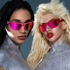 Women's Modern Y2K Sunglasses Wrap Around Futuristic Sun Glasses