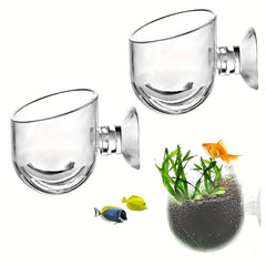 2pcs Red Worm Feeder Aquarium Plant Pot Plastic Fish Tank Plants Holder