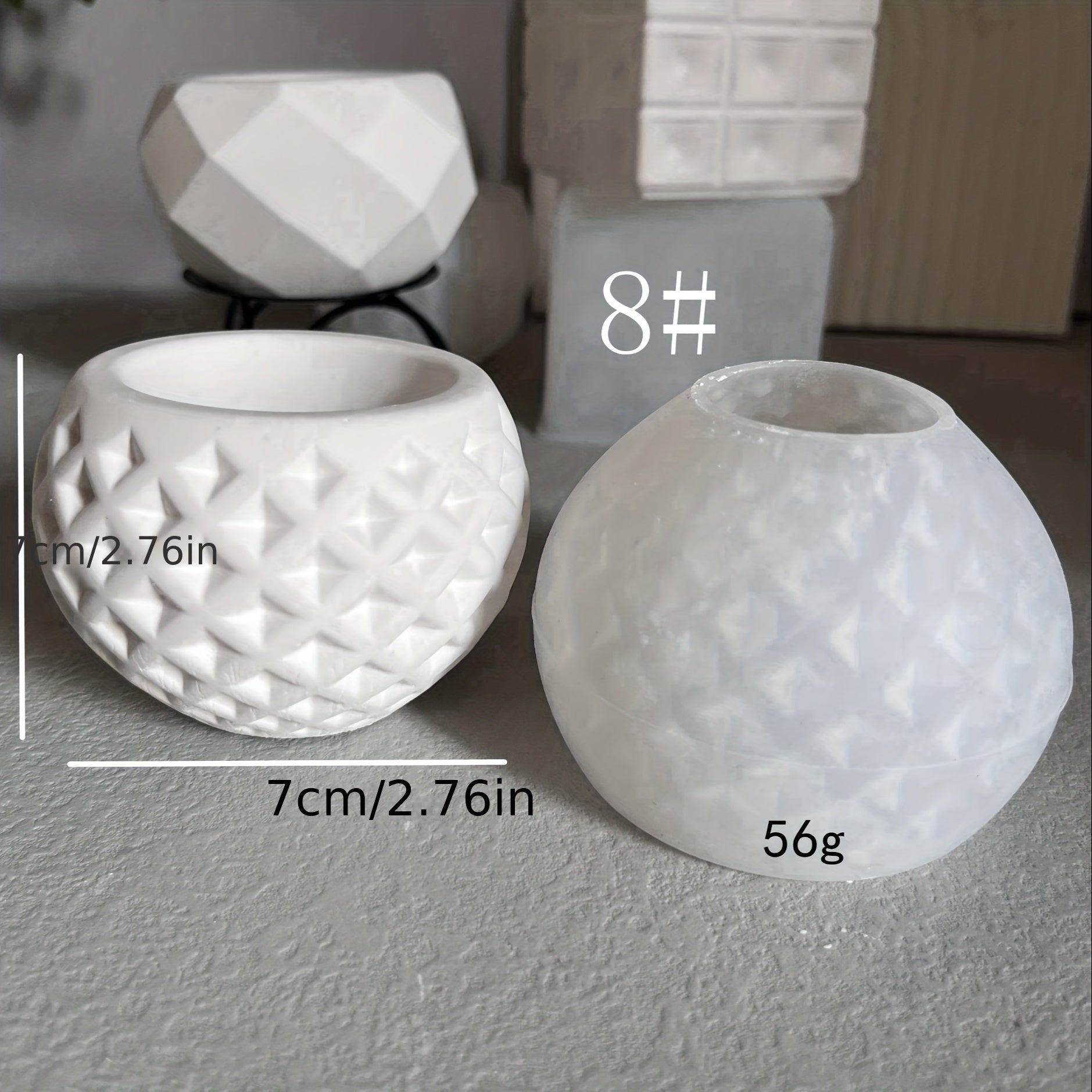 Silicone Mold for Plant Pot, Candle Holder, Aroma Wax, Succulent Flower Pot
