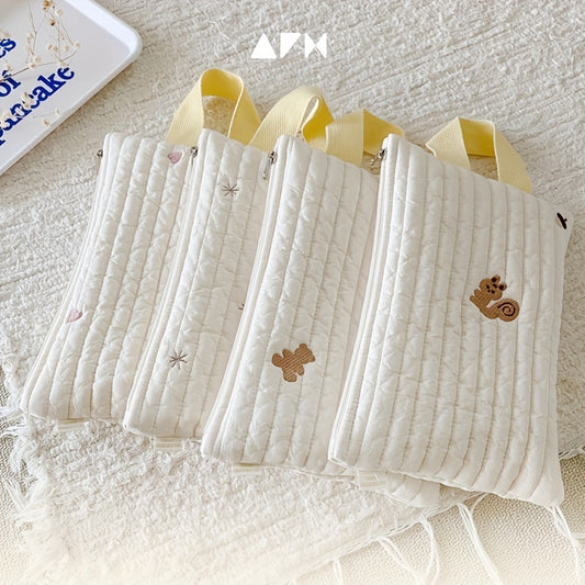 Embroidered Squirrel Star Wet Wipe Storage Bag for Stroller Hanging
