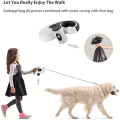 Retractable Pet Leash with Garbage Box - All Sizes