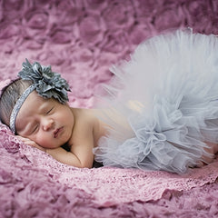 2pcs Baby Girl Tutu Skirt Set for Newborn Photo Props & Shower
