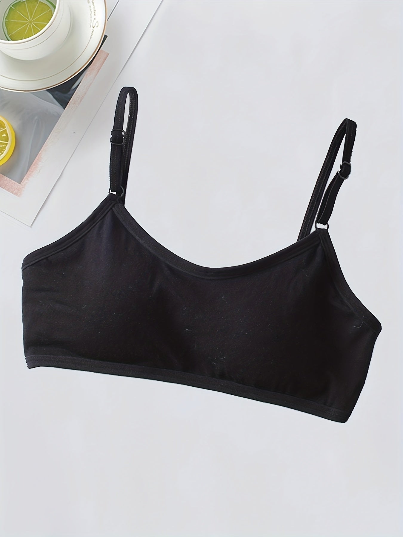 3pcs Girls Adjustable Strap Bras Soft Bralette Underwear