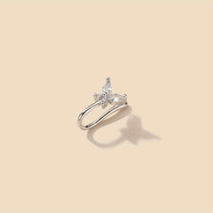 Butterfly Copper Nose Clip Zircon Non-Piercing Nose Jewelry
