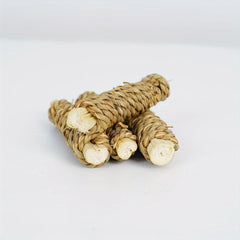 3pcs Rabbit Chew Toys Natural Pet Grass Woven Molar Stick for Dental Health