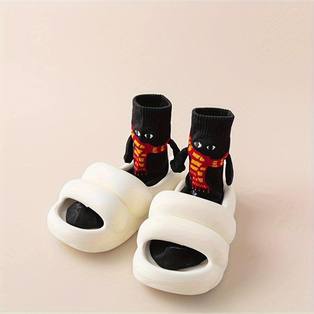 Christmas Cartoon Eyes Decor Socks Women's Stockings