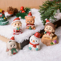 Christmas Resin Family Small Animal Ornaments Creative Home Decoration