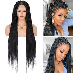 44 Cm Lace Front Box Braided Wigs Knotless Cornrow Braids Wig
