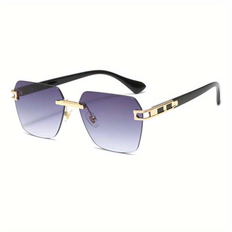 Rimless Sunglasses UV Protection Men's Decorative Sunglasses