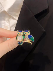 Cute Owl Brooch Safety Pins for Women Girls Clothing