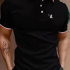 Men's Swordsman Print Golf Shirt