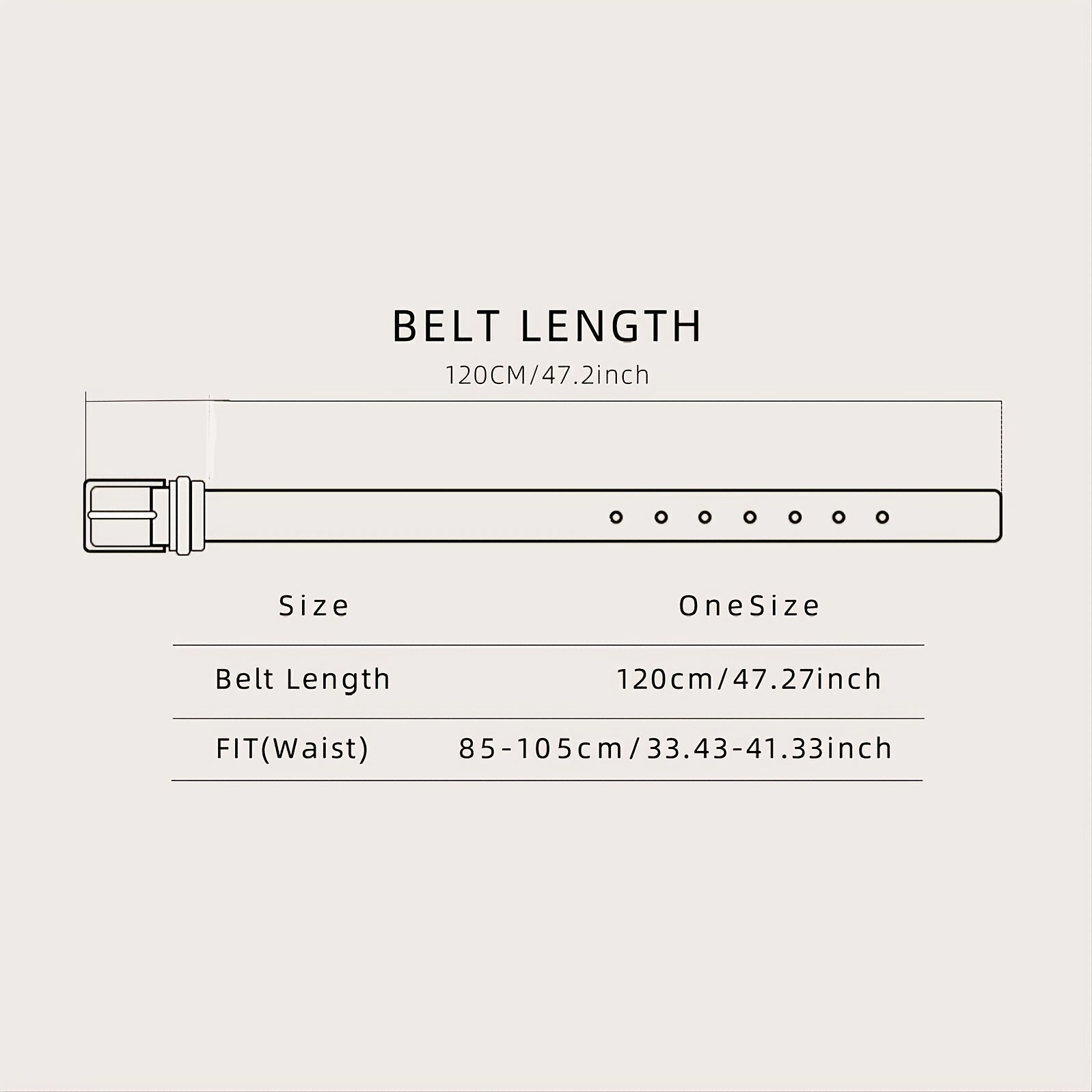 PU Leather Two Hole Adjustable Buckle Belt For Jeans Pants