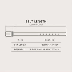 PU Leather Two Hole Adjustable Buckle Belt For Jeans Pants