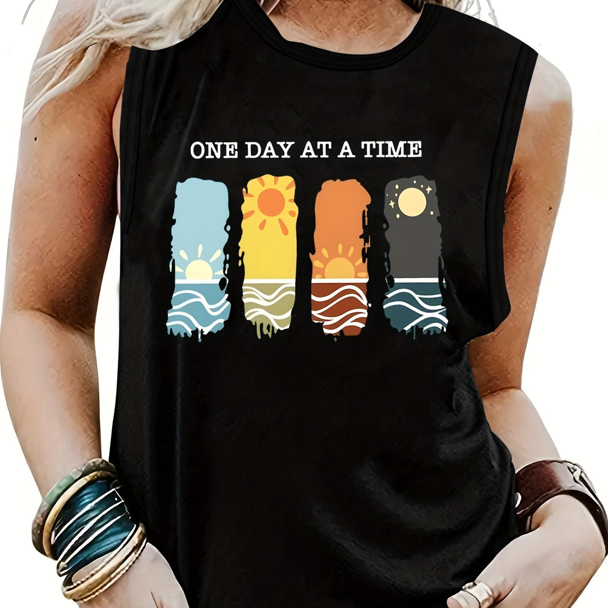 Summer Graphic Print Tank Top Women's Clothing