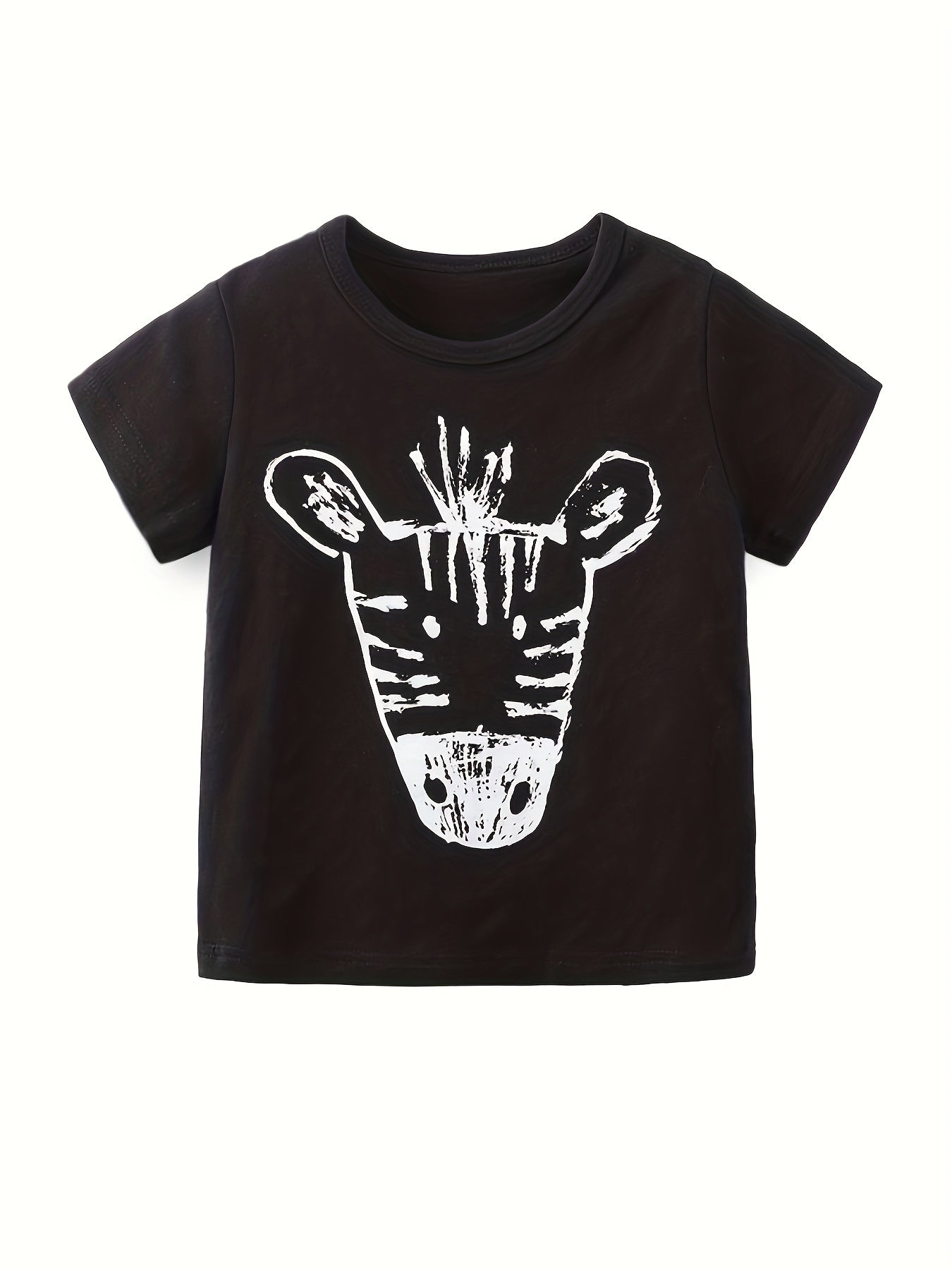 Baby Boys Giraffe Print T-shirt Summer Short-sleeved Top