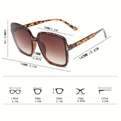 Large Square Sunglasses For Women Men Gradient Glasses UV400