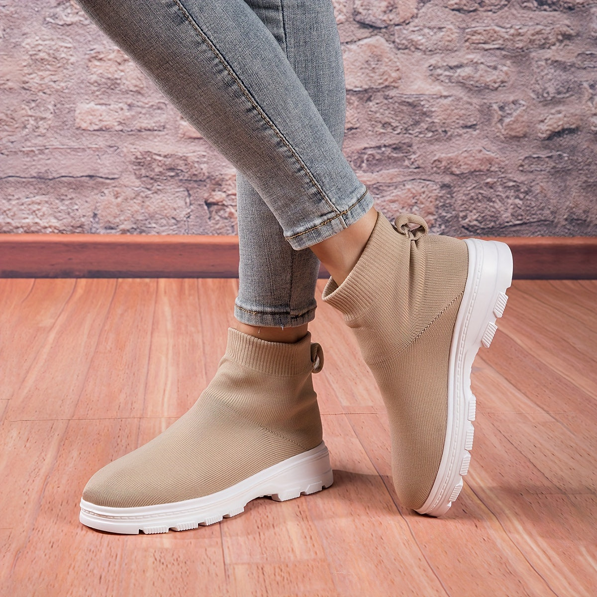 Boys High Top Sock Shoes Soft Sole Breathable Sneakers