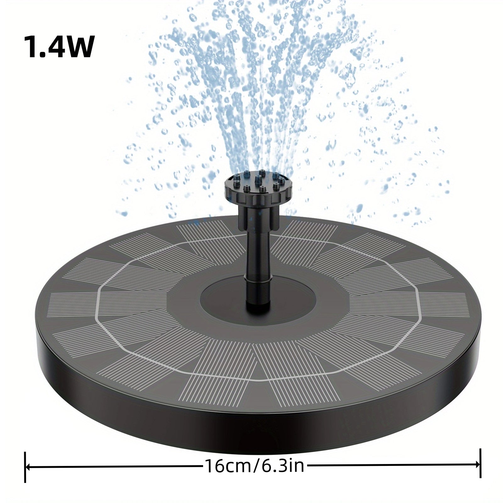Solar Fountain Pump for Bird Baths Ponds Gardens Swimming Pools Fish Tanks