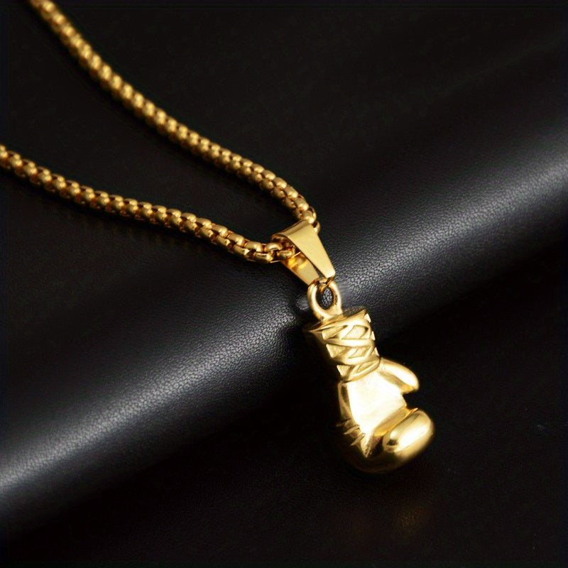 Hip Hop Boxing Gloves Charm Golden Silver Plated Vintage Victory Pendant