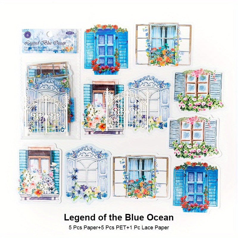 Vintage Scrapbooking Windows Cutouts Paper Journaling Supplies
